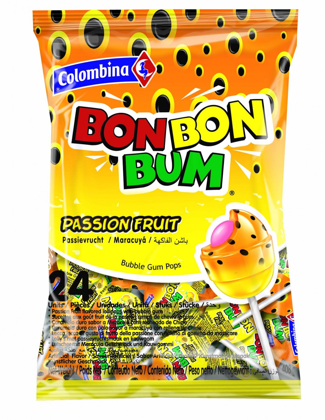 COLOMBINA BON BON BUM PASSION 24U